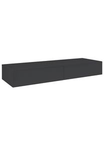 Hom&acute;in Hom`in Konsolentisch, Anthrazit, Holzwerkstoff, 2 Schublade(n) Schubladen, 40x16x110 cm, Wohnzimmer, Wohnzimmertische, Konsolentische