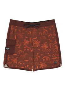 Boardshorts Billabong "73 Pro", Herren, Gr. 33(M/L), braun (burnt rot), Obermaterial: 72% Polyester, 20% Baumwolle, 8% Elasthan., Hosen Boardshorts