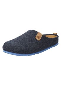 Pantoffel Rohde "NAPOLI-H", Herren, Gr. 43, ungef&uuml;ttert, blau (dunkelblau, meliert), Filz, Schuhe Pantoffel, Clog, Hausschuh, Homeslipper mit herausnehmbarer Innensohle