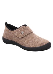 Hausschuh Rohde "D.Olbia", Damen, Gr. 40, beige (natur), Filz, meliert, Schuhe Hausschuh, Homeslipper, Wohlf&uuml;hlschuh aus Filz mit Klettverschluss