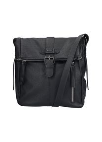 Umh&auml;ngetasche Rieker, Damen, Gr. B/H/T: 21cm x 34cm x 10cm, schwarz, Lederimitat, unifarben, Taschen Umh&auml;ngetasche, Damen-Handtasche, Schultertasche, &Uuml;berschlag mit Schnallenverschluss