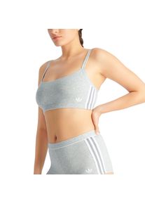 Bralette adidas originals "Originals Adicolor Comfort Flex Cotton", Damen, Gr. XL, N-Gr, grau (202, grau), Single Jersey, Obermaterial: 62% Baumwolle, 26% Lyocell, 12% sonstige Fasern, regular fit, BHs Bralette, atmungsaktiv, Baumwollmix, herausnehmbare Pads, elastisch