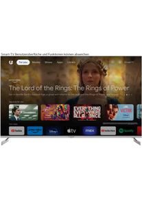 Strong QLED-Fernseher, Energieeffizienz: G, schwarz (silber, schwarz), 55 &Prime;, Fernseher, QLED-Fernseher