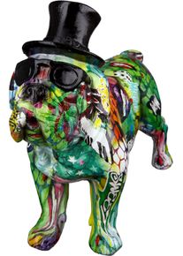 Tierfigur CASABLANCA BY GILDE "Mops Street Art", bunt, B:27cm H:24cm T:10cm, Kunstharz, Dekofiguren, Tierfigur, Graffiti-Design