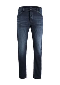 Jack & Jones Comfort-fit-Jeans JACK & JONES "JJIMIKE JJFOX I.K ST", Herren, Gr. 38, L&auml;nge 34, blau (blau denim), Denim/Jeans, Obermaterial: 86% Baumwolle, 13% Polyester, 1% Elasthan, Abriebeffekte, comfort fit lang, Jeans Comfort-fit-Jeans, Baumwollmischung, comfort fit
