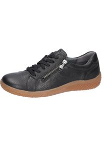 Waldl&auml;ufer Schn&uuml;rschuh WALDL&Auml;UFER "K-Roya", Damen, Gr. 9,5, Leder Textil, schwarz, Nappaleder, Basic, Schuhe Schn&uuml;rschuh, Komfortschuh, Bequemschuh in Extraweite K