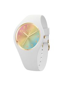 Ice Watch Quarzuhr ICE-WATCH "ICE champagne", bunt (wei&szlig;, mehrfarbig, wei&szlig;, mehrfarbig), Armbanduhren, Damen, Wei&szlig;, Quarzuhr, Armbanduhr, Damenuhr, Silikonarmband, analog