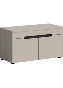 Sitzbank Home Affaire "REHAT, TOPSELLER, Breite 80cm, 2 T&uuml;ren, 2 F&auml;cher", beige (kaschmir), B:80cm H:45cm T:37cm, FSC-zertifizierter Holzwerkstoff, Sitzb&auml;nke, Sitzbank, Garderobenbank, Flurbank, Dielenbank, Bank mit Stauraum, Bank