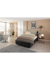 Bettw&auml;sche CASATEX "Turi", beige, braun, B/L: 155cm x 220cm, 1 Stk., 1 Stk., Biber, B/L: 80cm x 80cm, 2, Biber, Obermaterial: 100% Baumwolle, Bettw&auml;sche, Bettw&auml;sche, Ornamente und modern