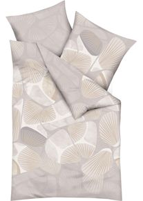 Bettw&auml;sche Kaeppel "Zen", grau (stein), B/L: 155cm x 220cm, 1 Stk., 1 Stk., Mako-Satin, B/L: 80cm x 80cm, 2 Stk., Mako-Satin, Obermaterial: 100% Baumwolle, Bettw&auml;sche, Bettw&auml;sche