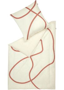 Bettw&auml;sche Musterring "Artsy", wei&szlig;, B/L: 155cm x 220cm, 1 Stk., 1 Stk., Satin, B/L: 80cm x 80cm, 2 Stk., Satin, Obermaterial: 100% Baumwolle, Bettw&auml;sche, Bettw&auml;sche, Musterring JustB