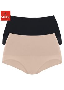 Formslip, Damen, Gr. 40/42, schwarz (schwarz, beige), Jersey, Obermaterial: 65% Baumwolle, 20% Elasthan, 15% Polyamid, PETITE FLEUR BY LASCANA, unifarben, eng, Unterhosen Formslip, shape wear, unifarben, Baumwollmischung, Topseller