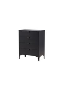 Schubkastenkommode VENTURE HOME "Piring, hohe Kommode aus Stahl, 4 Schubladen, H&ouml;he 98 cm", schwarz, B:78cm H:98cm T:40cm, Stahl, Sideboards, Schubkastenkommode, Schubladenkommode, Pulverbeschichtung, hoch, anspruchsvoll, modern