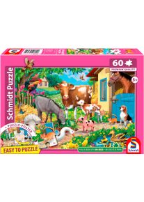 Puzzle Schmidt Spiele "Bauernhof-Tiere", bunt, Puzzles, KinderB:36,1cm H:24,3cm, Motiv, Puzzle, Made in Europe, B:36,1cm H:24,3cm