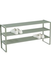 Schuhregal SPINDER DESIGN "REX", gr&uuml;n (dusty gr&uuml;n), B:100cm H:48,5cm T:29cm, Stahl, Regale, Schuhregal, Regal aus Stahl, wahlweise Breite 70 cm oder 100 cm