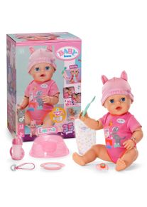 Babypuppe Baby Born "Emma Click & Play 43cm", rosa, Puppen, Baby, Babypuppe, mit Click-&-Play: H&auml;lt Fl&auml;schchen und L&ouml;ffel selbst - ohne Batterien