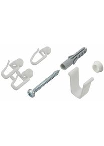 Sichtschutzbefestigungen Zubeh&ouml;r-Set Liedeco "f&uuml;r 1-l&auml;ufige Gardinenschienen" Gr. 1, wei&szlig;, 1 l&auml;ufig, Kunststoff, Metall, Sichtschutzbefestigungen, Sichtschutzbefestigungen Zubeh&ouml;r-Set