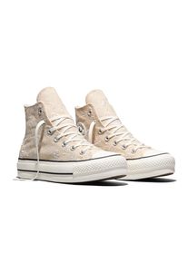 Sneaker Converse "CHUCK TAYLOR ALL STAR LIFT", Damen, Gr. 38, natural ivory, egret, schwarz, Textil, Schuhe Sneaker