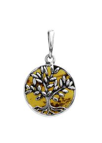 Kettenanh&auml;nger OSTSEE-SCHMUCK "OSTSEE-SCHMUCK Anh&auml;nger Lebensbaum 17 mm", wei&szlig; (wei&szlig;, neutral), Schmuckanh&auml;nger, Damen, 27x17mm, Silber 925 (Sterlingsilber), 2,7 g, Kettenanh&auml;nger