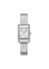Quarzuhr DKNY "Signature square Watch", silberfarben, silberfarben, silberfarben, Armbanduhren, Damen, silberfarben, Quarzuhr, Armbanduhr, Damenuhr, Edelstahlarmband, analog