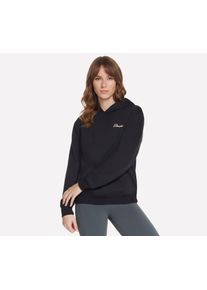 Kapuzensweatshirt Skechers "Women's Hoodie", Damen, Gr. M, schwarz (bold schwarz), Obermaterial: 70% Baumwolle, 30% Polyester, normal, Rundhals, angesetztes B&uuml;ndchen, Sweatshirts Kapuzensweatshirt, mit Rundhalsausschnitt, aus Baumwolle und Polyester, normale L&auml;nge