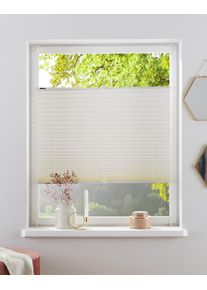 Plissee OTTO HOME "DAHRA - in Crush-Optik, ohne Bohren, Lichtschutz" Gr. 7, beige (cremewei&szlig;), B:100cm H:130cm, Obermaterial: 100% Polyester, Plissees, Plissee, Fixma&szlig;, Bestseller mit Klemmtr&auml;ger, Sonnenschutz, f&uuml;r Fenster & T&uuml;r
