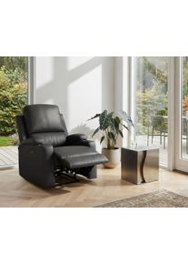 Relaxsessel OTTO HOME "NAPORI Lederoptik, Kinosessel, Multimedia-Sessel", schwarz, B:87cm H:105cm T:94cm, Polyester 40% / Polyurethan 60%, Sessel, Relaxsessel, TV-Sessel mit manueller u elektrischer Relaxfunktion u. Getr&auml;nkehalter