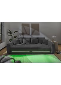 Jockenh&ouml;fer Big-Sofa JOCKENH&Ouml;FER GRUPPE "Lumina, XXL, B: 294 cm, mit LED-RGB-Beleuchtung, Liegefl&auml;che 120x240cm", grau 454, 09, B:294cm T:136cm, Korpus: 100% Polyester;Kissen: 100% Polyester, Sofas, Big-Sofa, Mega-Sofa, inklusive Federkernpolsterung und 10 Kissen