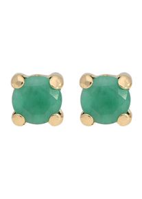 Paar Ohrstecker Firetti "Schmuck Geschenk Gold 375 Ohrschmuck Ohrringe Solit&auml;r", gr&uuml;n (gelbgoldfarben, gr&uuml;n, gr&uuml;n), Ohrringe, Damen, 7mm, Gelbgold 375, Paar Ohrstecker, mit Saphir, Smaragd oder Rubin