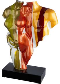 Skulptur Gilde "Skulptur Torso Coppia Colorata", mehrfarbig, B:35cm H:49cm T:12cm, Kunstharz, Dekofiguren, Skulptur