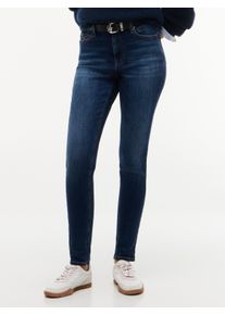 Skinny-fit-Jeans Tommy Jeans "NORA MID RISE SKINNY DJ0257", Damen, Gr. 31, L&auml;nge 28, denim schwarz, Denim/Jeans, Obermaterial: 96% Baumwolle, 3% Polyester, 1% Elasthan, leichte Abriebeffekte, skinny fit lang, Jeans Skinny-fit-Jeans, Baumwollmischung