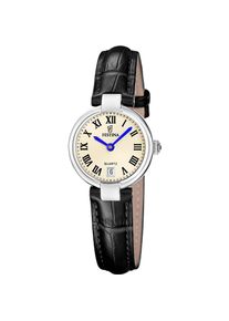 Quarzuhr Festina "Mademoiselle", schwarz, champagnerfarben, Armbanduhren, Damen, Quarzuhr, Armbanduhr, Damenuhr, Lederarmband, analog, Tag