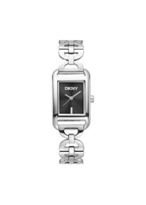 Quarzuhr DKNY "Open Link square Watch", silber (silberfarben), Armbanduhren, Damen, Quarzuhr, Armbanduhr, Damenuhr, Edelstahlarmband, analog