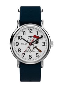 Quarzuhr Timex "Timex x Peanuts Weekender Baseball Classic", blau, Armbanduhren, Damen, Quarzuhr, Armbanduhr, Damenuhr, Herrenuhr, analog