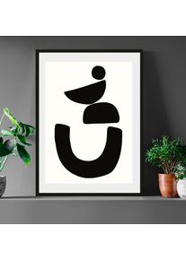 Bild "Black is Beautiful II", wei&szlig; (farbe rahmen: schwarz, farbe bild(er): wei&szlig;), B:30cm H:40cm, Acrylglas, Holz, Papier, LeGer Home by Lena Gercke, Bilder, Bild, HD Premium Poster-Druck inkl. Holzrahmen