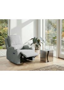Relaxsessel OTTO HOME "NAPORI Cord, Kinosessel, Multimedia-Sessel", grau, B:87cm H:105cm T:94cm, 100% Polyester, Sessel, Relaxsessel, TV-Sessel mit manueller u elektrischer Relaxfunktion u. Getr&auml;nkehalter