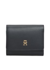 Geldb&ouml;rse Tommy Hilfiger "TH ICON TRIFOLD", Damen, dunkelblau, Lederimitat, Basic, Kleinlederwaren Geldb&ouml;rse, Damen Geldbeutel, Portemonnaie mit TH-Logo-Schmuckelement