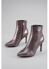Stiefelette ANISTON SHOES, Damen, Gr. 41, altsilberfarben, Synthetik, Reptilienpr&auml;gung, festlich, Schuhe Stiefelette, Partyschuh, Abendschuh - NEUE KOLLEKTION