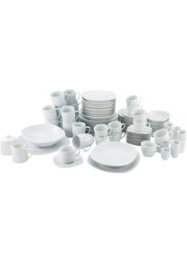 Kombiservice Creatable "Geschirr-Set Square", wei&szlig;, 100 Stk., Porzellan, Geschirr-Sets, Kombiservice, Service, wei&szlig;, quadratische klassische Form, 100 Teile f&uuml;r 12 Personen
