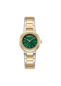 Quarzuhr DKNY "Eastside Mini", gold (goldfarben, dunkelgr&uuml;n), Armbanduhren, Damen, Quarzuhr, Armbanduhr, Damenuhr, Edelstahlarmband, analog