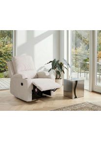 Relaxsessel OTTO HOME "NAPORI Cord, Kinosessel, Multimedia-Sessel", beige (creme), B:87cm H:105cm T:94cm, 100% Polyester, Sessel, Relaxsessel, TV-Sessel mit manueller u elektrischer Relaxfunktion u. Getr&auml;nkehalter