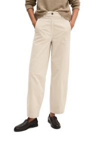 Marc O'Polo Cordhose MARC O'POLO, Damen, Gr. 42, N-Gr, linen beige, Cord, Obermaterial: 98% Baumwolle, 2% Elasthan, barrel fit lang, Hosen Cordhose, Model: Minu barrel aus Bio-Baumwolle-Mix