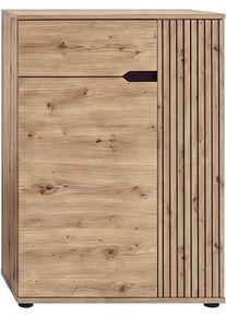 Schuhkommode OTTO HOME "FJELL, Breite 80cm, 2 T&uuml;ren, 1 Schubkasten, 3 Einlegeb&ouml;den, 5 F&auml;cher", braun (artisan eiche nachbildung), B:80cm H:98cm T:37cm, Holzwerkstoff, Sideboards, Schuhkommode, Garderobenschrank, Schuhschrank, Kommode, Sideboard, Anrichte
