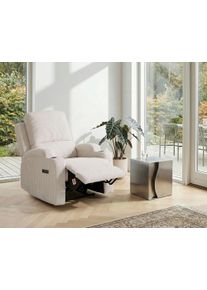 Relaxsessel OTTO HOME "NAPORI Cord, Kinosessel, Multimedia-Sessel", beige (creme), B:87cm H:105cm T:94cm, 100% Polyester, Sessel, Relaxsessel, TV-Sessel mit manueller u elektrischer Relaxfunktion u. Getr&auml;nkehalter