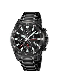 Chronograph Festina "Timeless Chronograph", schwarz, Armbanduhren, Herren, Chronograph, Quarzuhr, Armbanduhr, Herrenuhr, Edelstahlarmband, analog, Tag