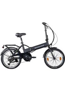 Z&uuml;ndapp E-Bike Z&Uuml;NDAPP "Z101" Gr. 37, schwarz (mattschwarz, mattschwarz), Elektrofahrr&auml;der, 37cm, 20 Zoll (50,80cm), E-Bike, Pedelec, Elektrofahrrad f&uuml;r Damen u. Herren