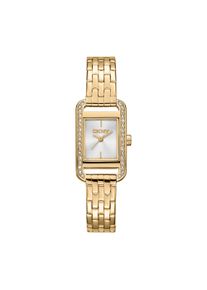 Quarzuhr DKNY "Signature square Watch", goldfarben, silberfarben, Armbanduhren, Damen, Quarzuhr, Armbanduhr, Damenuhr, Edelstahlarmband, analog