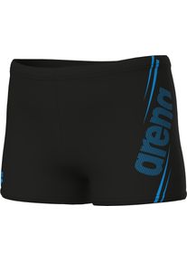 Badehose arena "B arena BOLD SWIM SHORT f&uuml;r Jungs", Jungen, Gr. 140, N-Gr, schwarz (schwarz, turquoise), Obermaterial: 100% Polyester, Badehosen Badehose, chlorbest&auml;ndiges MaxLife Eco Material, schnelltrocknend