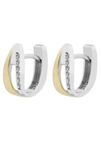 Adelia&acute;s Paar Creolen ADELIA&acute;S "Damen Ohrringe &iquest; Klappcreole aus 925 Silber mit Zirkonia", silber, Ohrringe, Damen, Silber 925 (Sterlingsilber), Paar Creolen