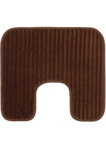 G&ouml;zze Badematte G&Ouml;ZZE "Berlin", braun (schoko), H:7mm, Polyester, Badematten, Badematte, Badteppich, Uni Farben, Cord Optik, waschbar